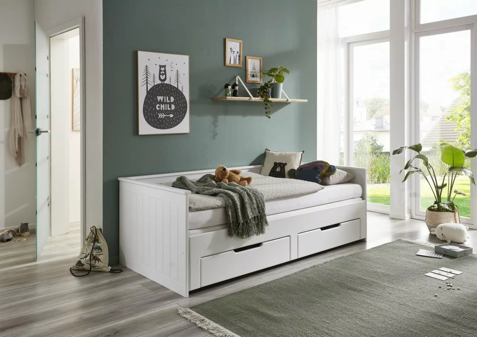 58 aufm Kessel Bettgestell Funktionsbett Giuseppina 206x95x80 Ausziehbett M günstig online kaufen