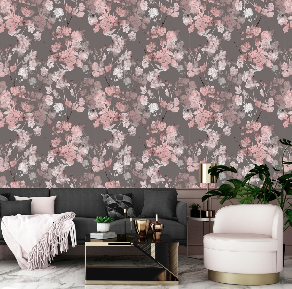 queence Vinyltapete »Parker«, bedruckt-Motiv-botanisch-floral-gemustert-nat günstig online kaufen