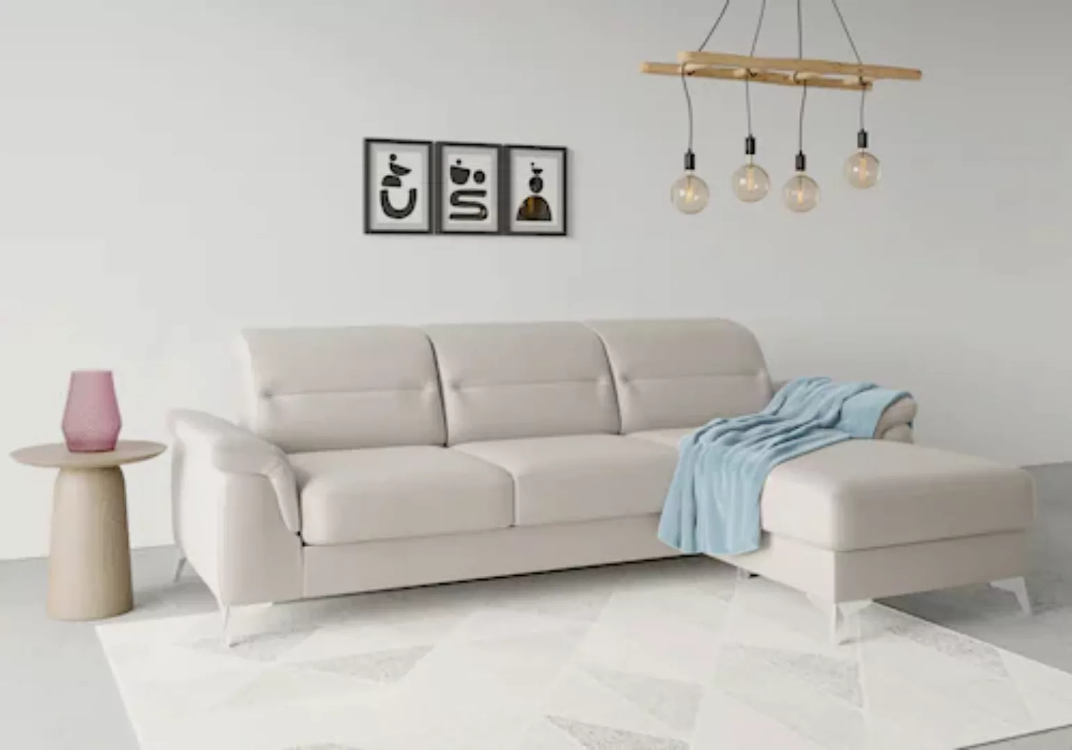 sit&more Ecksofa "Sinatra L-Form", mit Recamiere, optinal mit Kopfteilverst günstig online kaufen