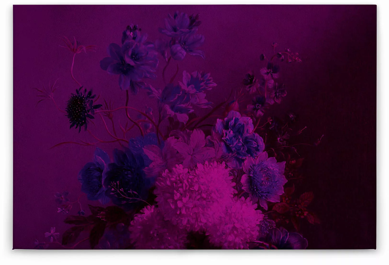 Bricoflor Ausgefallenes Wandbild In Lila Blumen Leinwand Bild In Ölgemälde günstig online kaufen