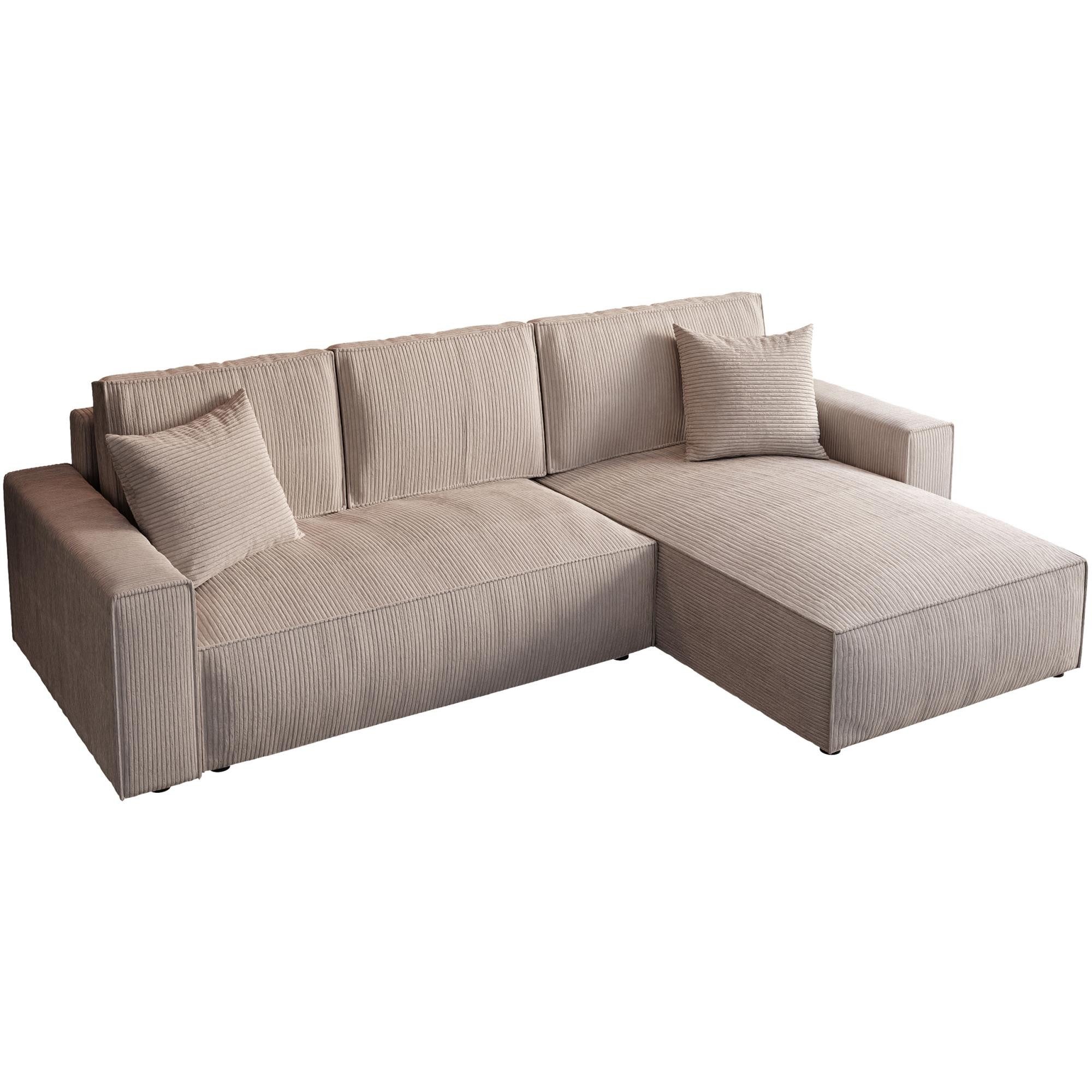 Beautysofa Ecksofa mit Schlaffunktion und Bettkasten günstig online kaufen