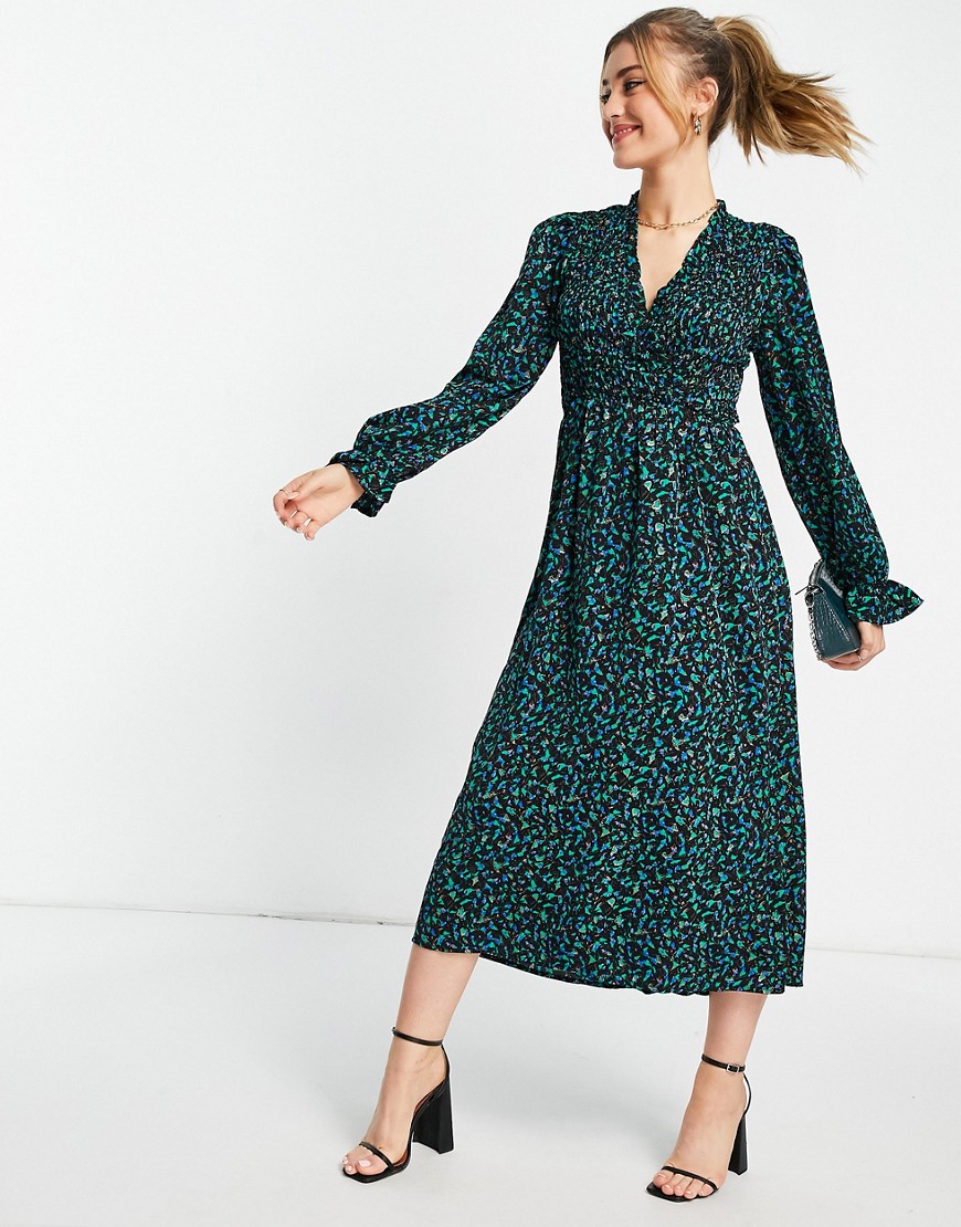 Little Mistress by Vogue Williams – Langärmliges Kleid mit grünem Ditseymus günstig online kaufen
