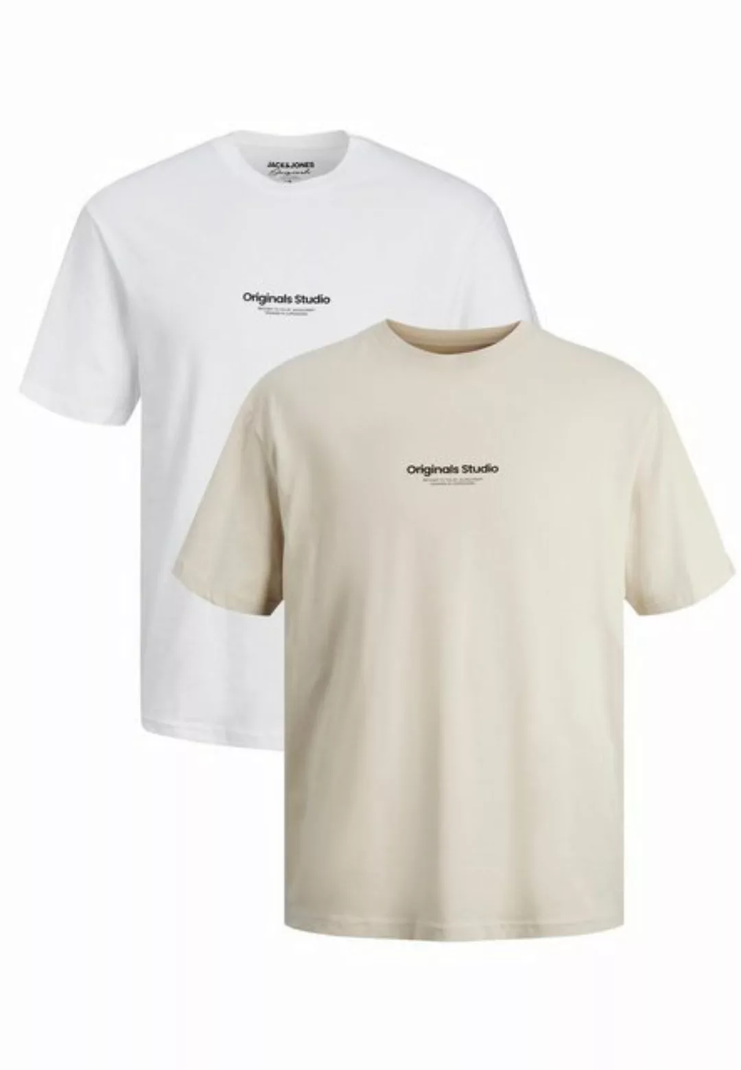 Jack & Jones T-Shirt 2-er Set Logo T-Shirt Kurzarm Shirt JORVESTERBRO (2-tl günstig online kaufen