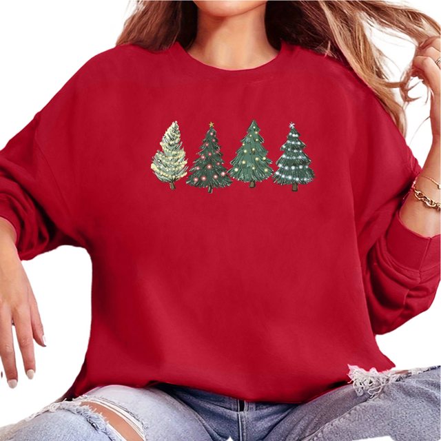 MC Star Weihnachtssweatshirt Weihnachts-Sweatshirts für Frauen, süßes Langa günstig online kaufen