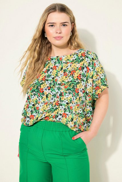 Studio Untold Hemdbluse Blusenshirt oversized Flower Print Rundhals günstig online kaufen