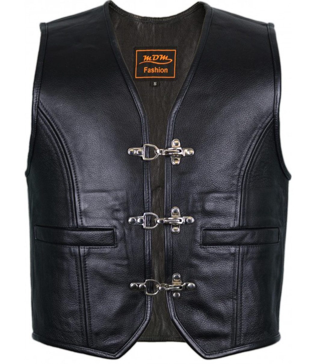 MDM Lederweste Biker Weste Lederweste Innen günstig online kaufen