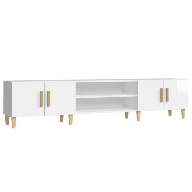 furnicato TV-Schrank Hochglanz-Weiß 180x31,5x40 cm Holzwerkstoff (1-St) günstig online kaufen