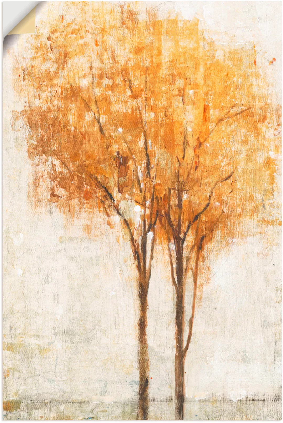 Artland Wandbild "Fallende Blätter II", Bäume, (1 St.), als Leinwandbild, W günstig online kaufen