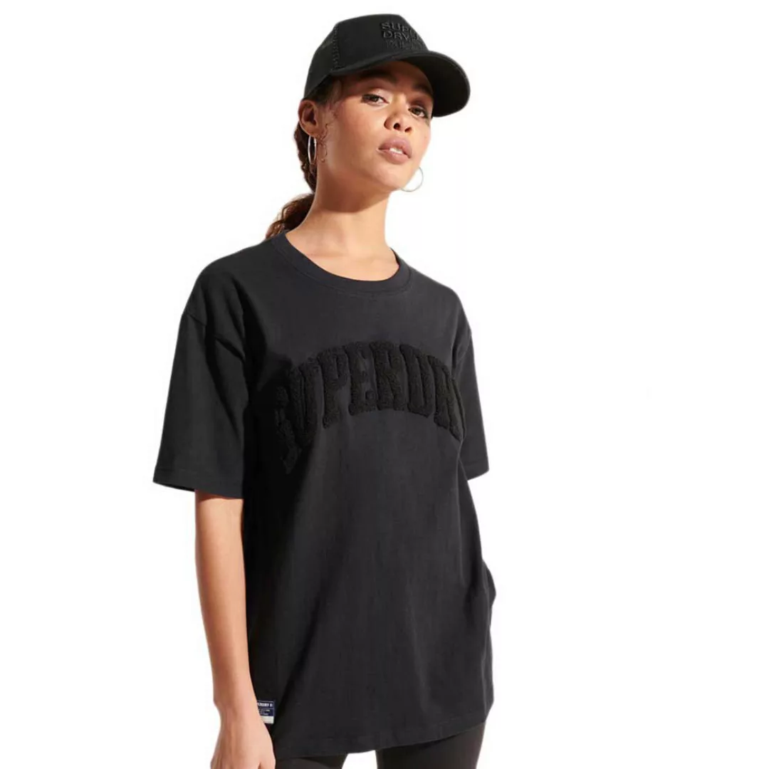 Superdry Varsity Arch Mono Kurzarm T-shirt XS Black günstig online kaufen