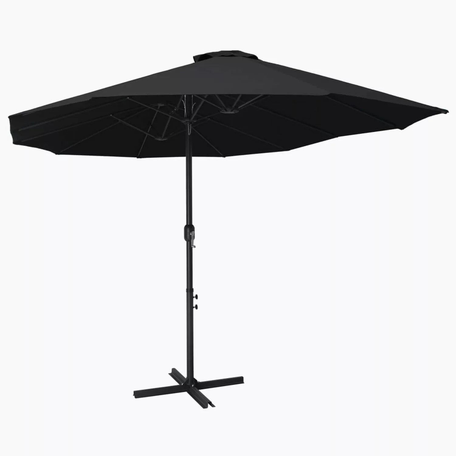 furnicato Sonnenschirm mit Aluminium-Mast 460x270 cm Schwarz günstig online kaufen