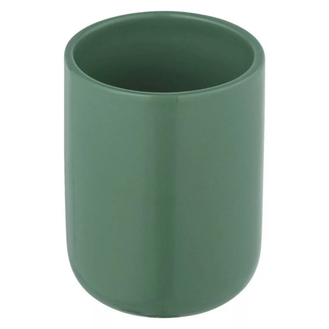 Zahnputzbecher grün Keramik H/D: ca. 10x8 cm günstig online kaufen