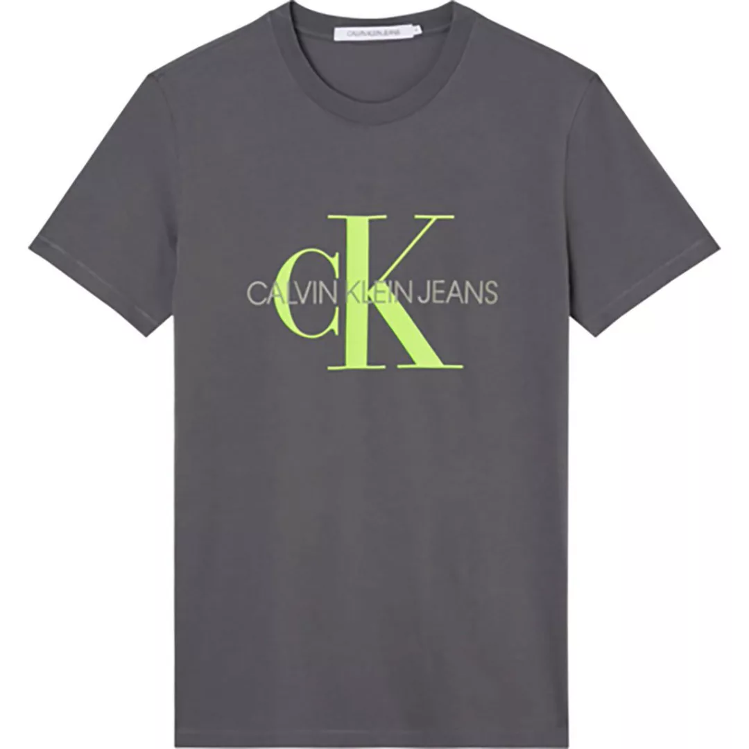 Calvin Klein Jeans Seasonal Monogram Kurzärmeliges T-shirt XL Gray Pinstrip günstig online kaufen