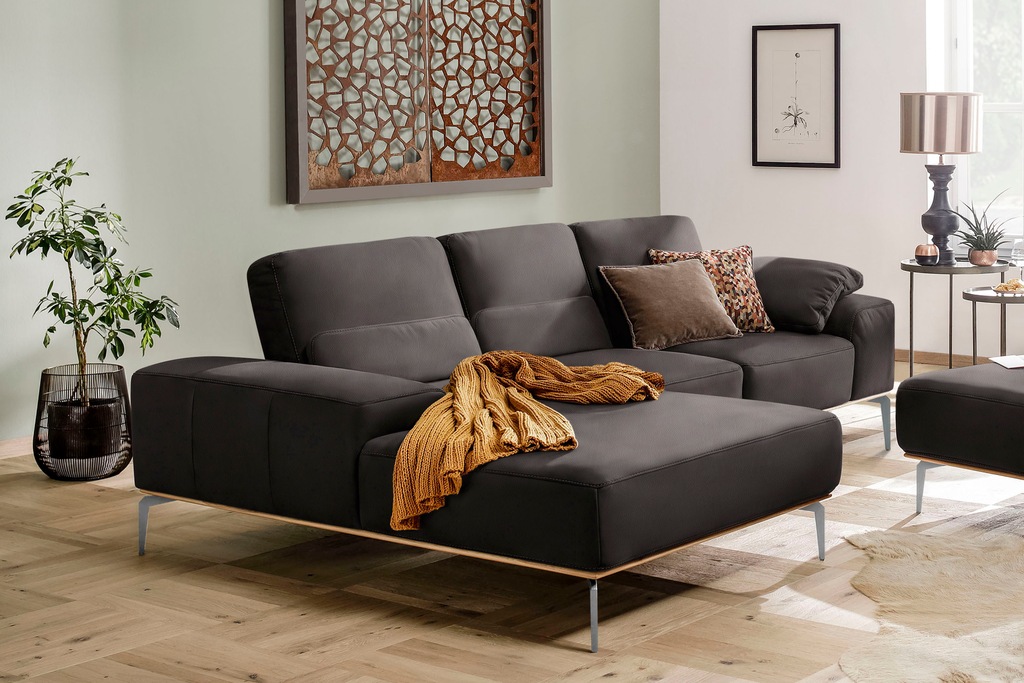 W.SCHILLIG Ecksofa "run, Designsofa mit tollem Sitzkomfort, L-Form", mit el günstig online kaufen