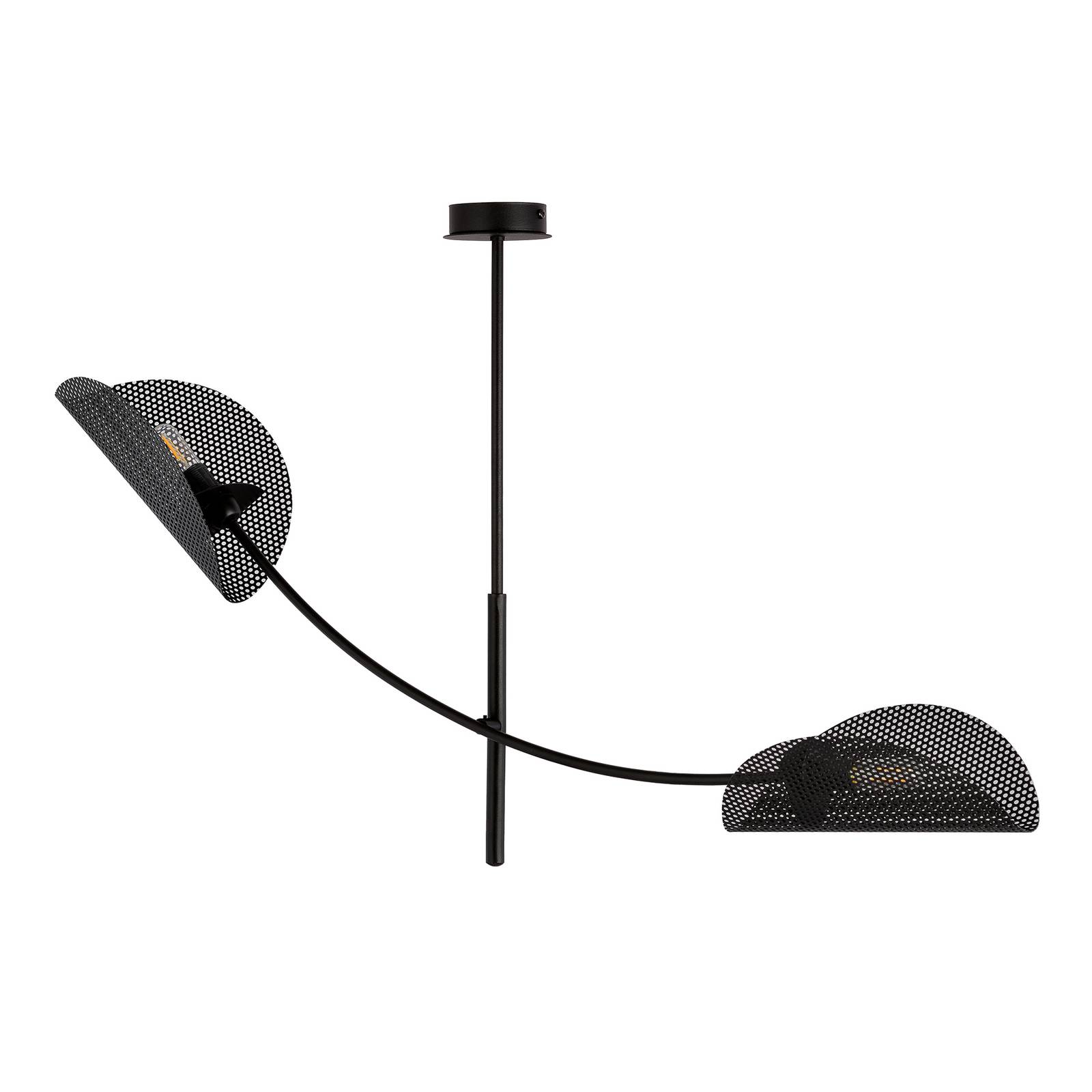 Deckenlampe Gladio, schwarz, zweiflammig günstig online kaufen