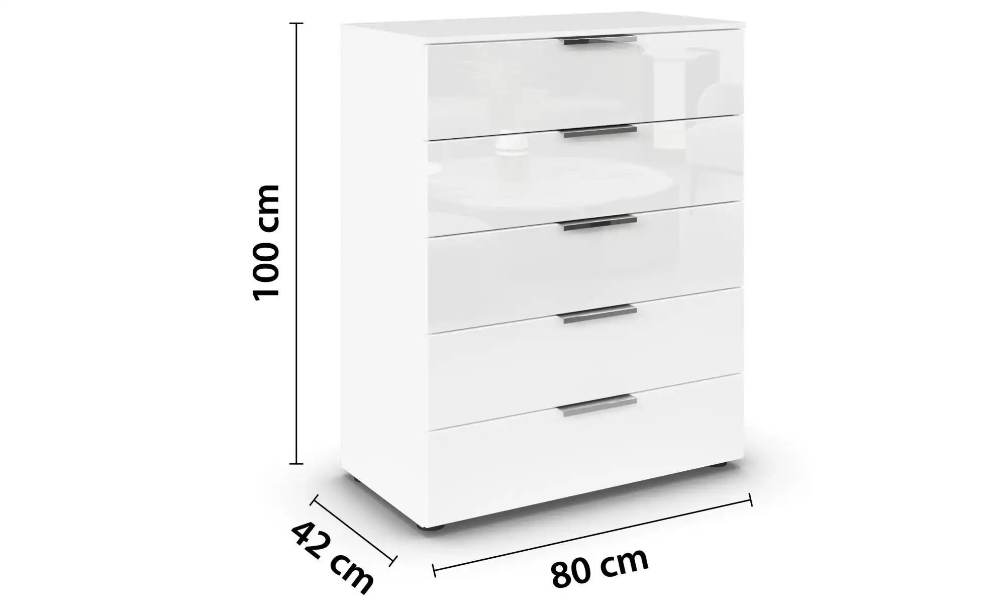 Kommode   ¦ weiß ¦ Maße (cm): B: 80 H: 100 Kommoden & Sideboards > Kommoden günstig online kaufen