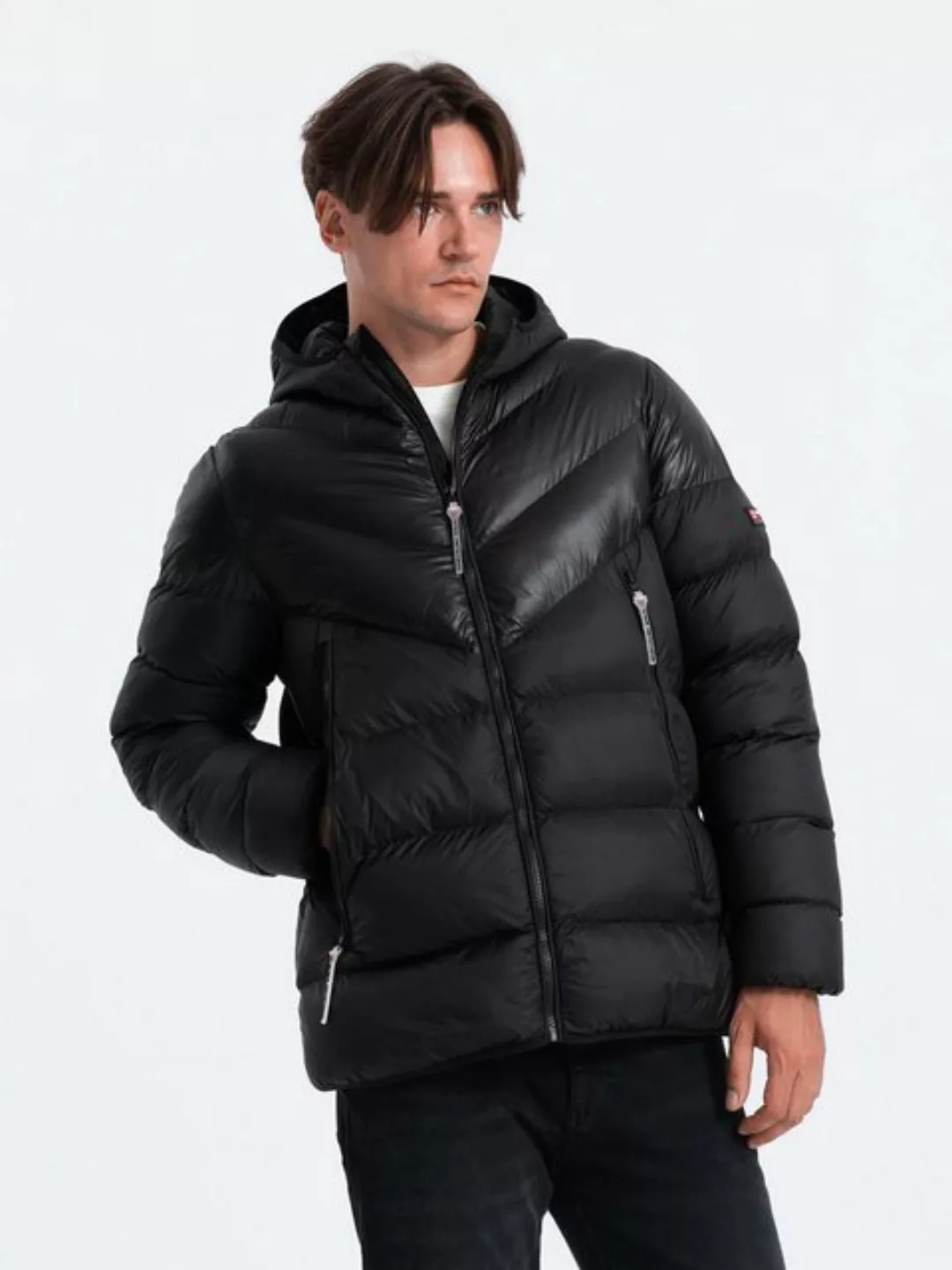 OMBRE Winterjacke Gesteppte Winterjacke für Männer aus kombinierten Materia günstig online kaufen