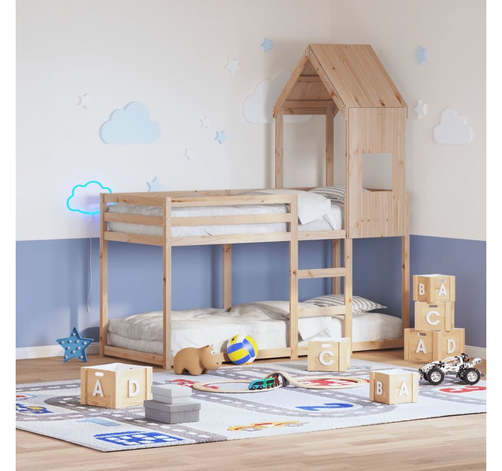 vidaXL Bett, Dach für Kinderbett 55x84x132 cm Massivholz Kiefer günstig online kaufen