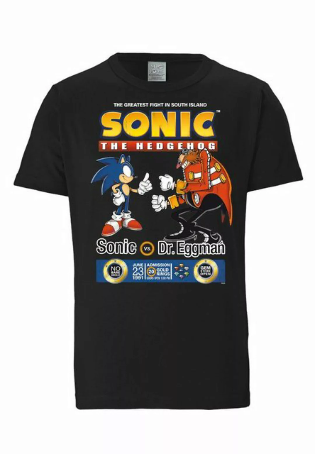 LOGOSHIRT T-Shirt "Sonic", mit lizenzierten Originaldesign günstig online kaufen