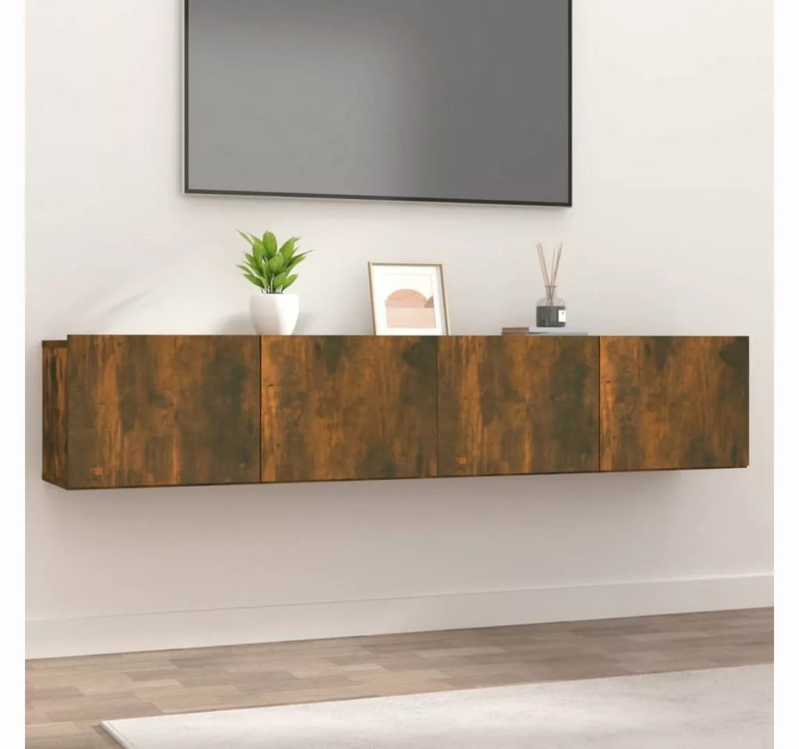 vidaXL Kleiderschrank TV-Schränke 2 Stk Räuchereiche 80x30x30 cm Holzwerkst günstig online kaufen