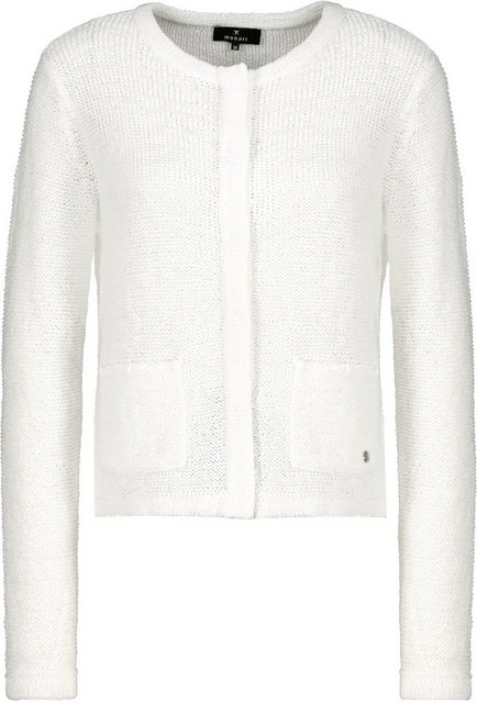 Monari Outdoorjacke Strickjacke aus Bändchengarn off-white günstig online kaufen