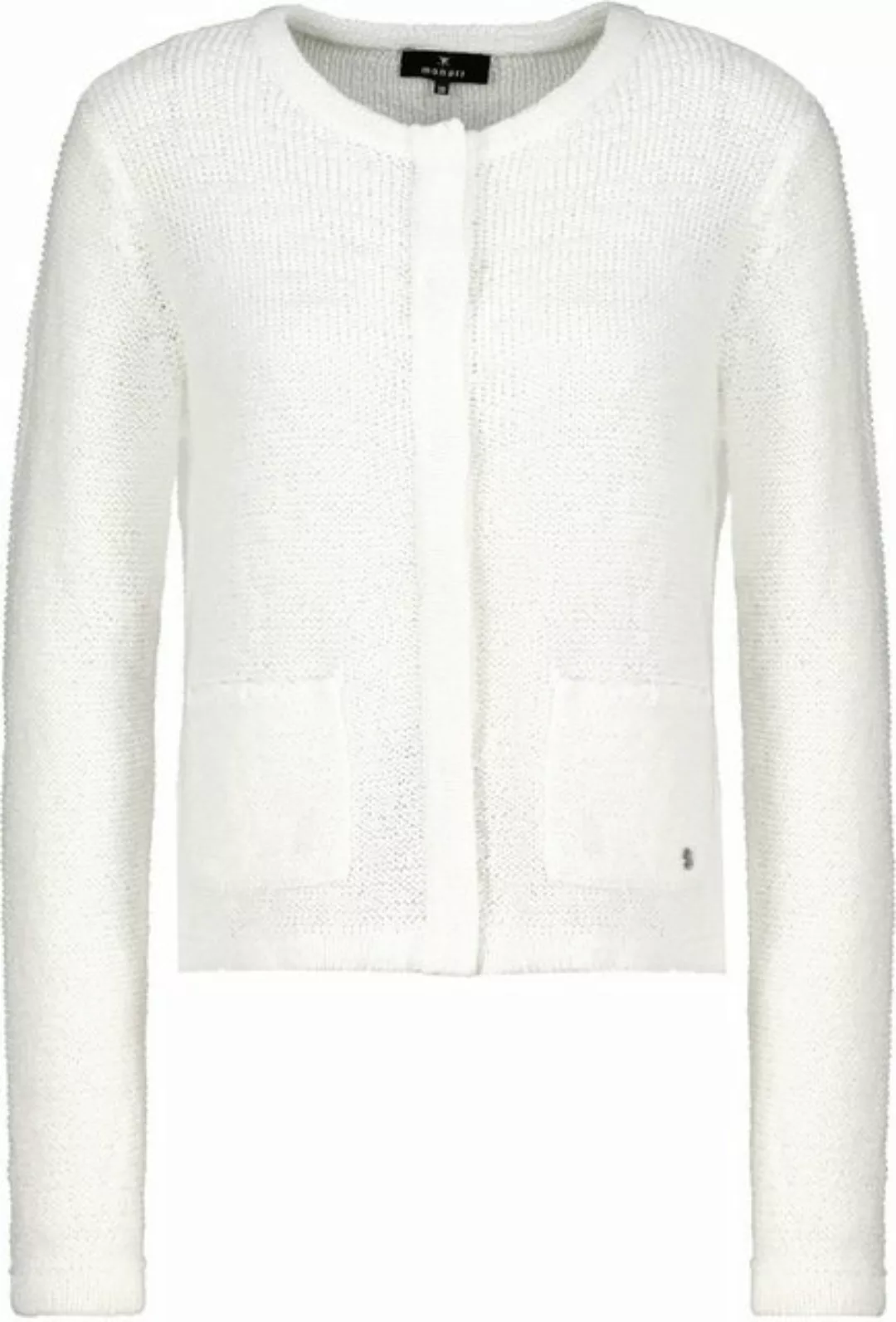 Monari Outdoorjacke Strickjacke aus Bändchengarn off-white günstig online kaufen