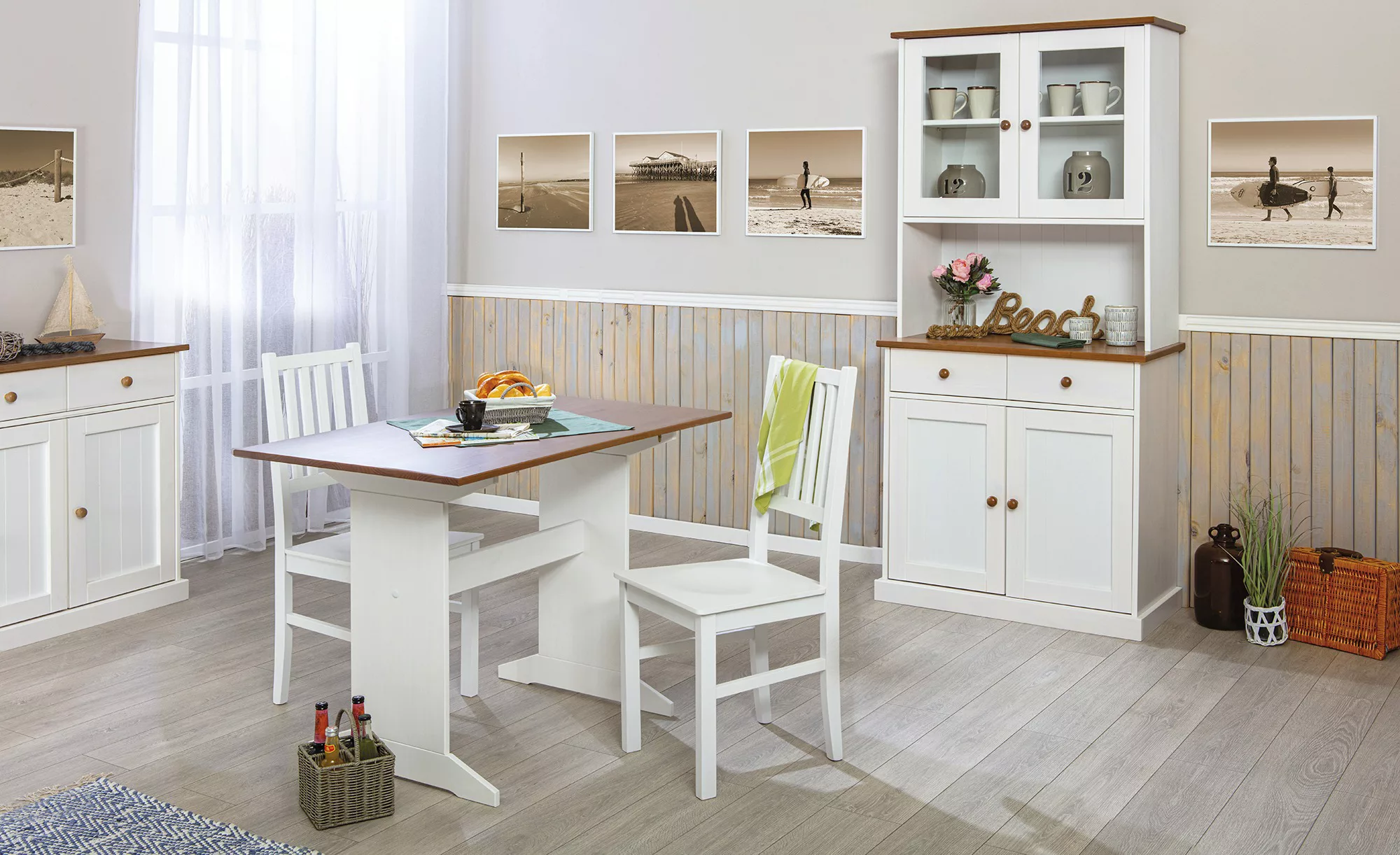 Stuhl, 2er-Set  Westerland - weiß - 42,5 cm - 95 cm - 50 cm - Sconto günstig online kaufen