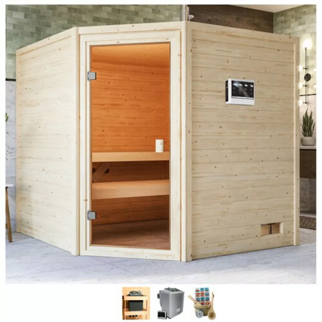 welltime Sauna »Tami«, 4,5-kW-Bio-Ofen mit ext. Steuerung günstig online kaufen