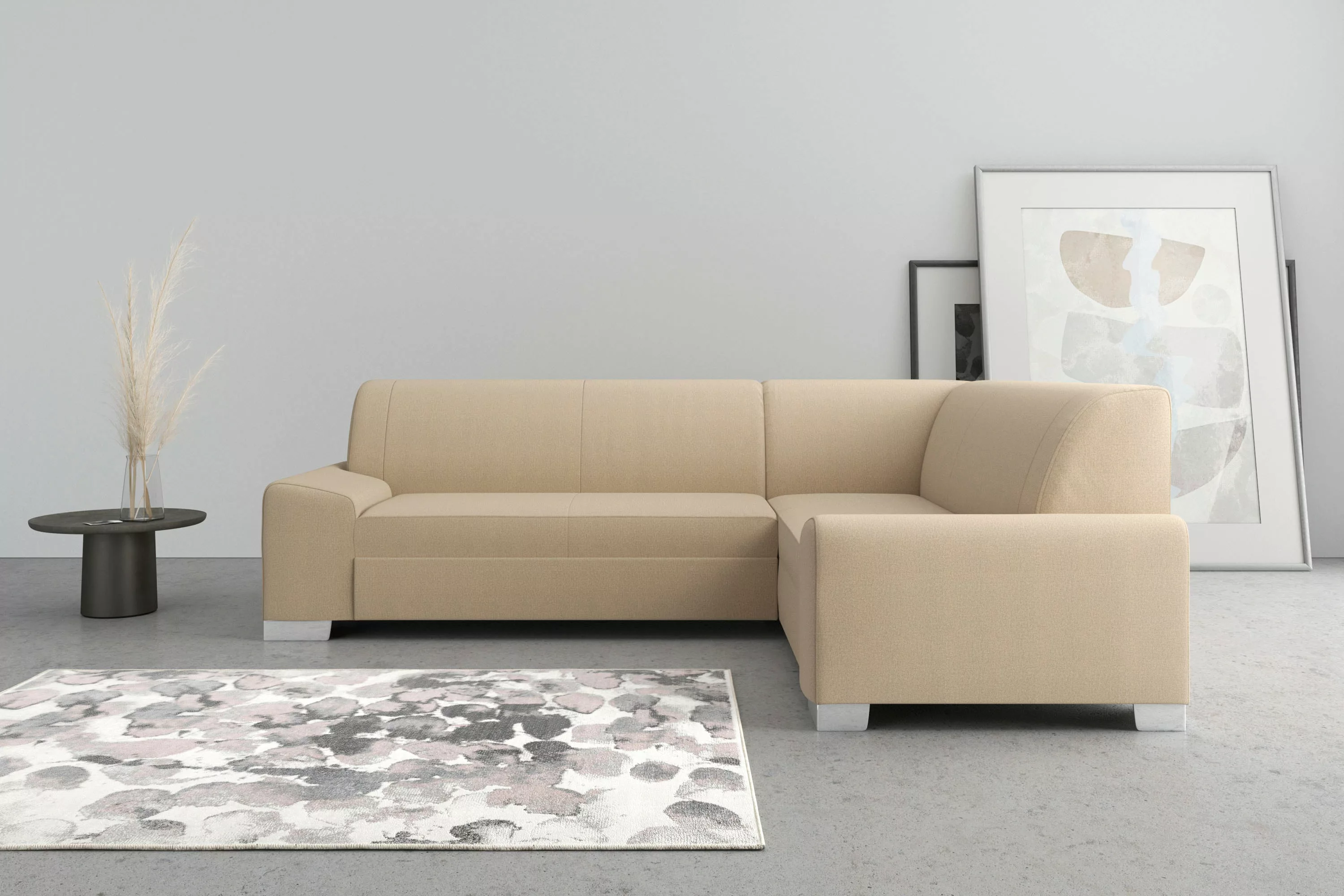 DOMO collection Ecksofa "Anzio L-Form", Wahlweise mit Bettfunktion und Fede günstig online kaufen