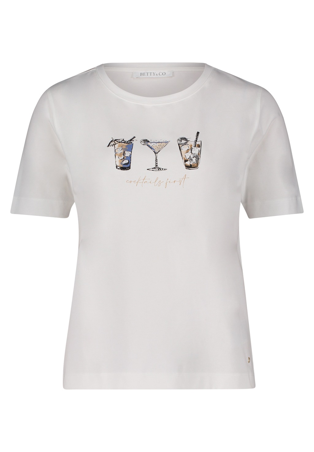 Betty&Co Kurzarmshirt "Betty & Co Damen Casual-Shirt mit Print", (1 tlg.) günstig online kaufen