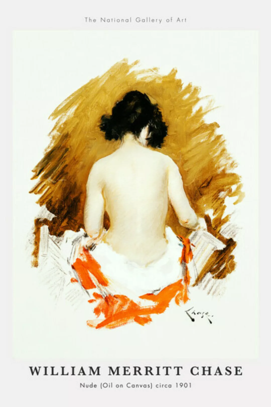 Poster / Leinwandbild - Nude By William Merritt Chase günstig online kaufen