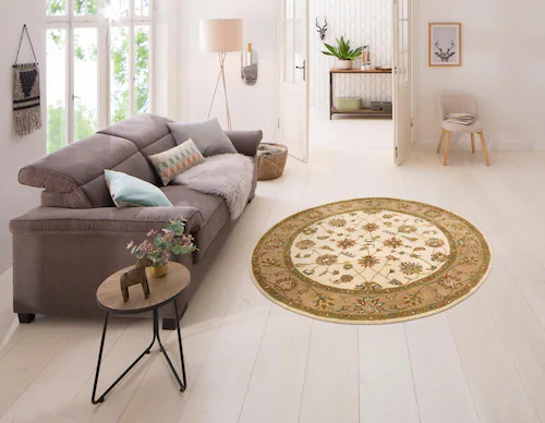 my home Wollteppich »Sahil«, rund, 14 mm Höhe, reine Wolle, Orient-Optik, i günstig online kaufen