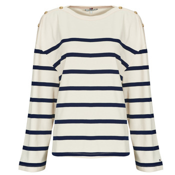 Tommy Hilfiger  Langarmshirt LWK GOLD BUTTON BOAT-NK LS TEE günstig online kaufen