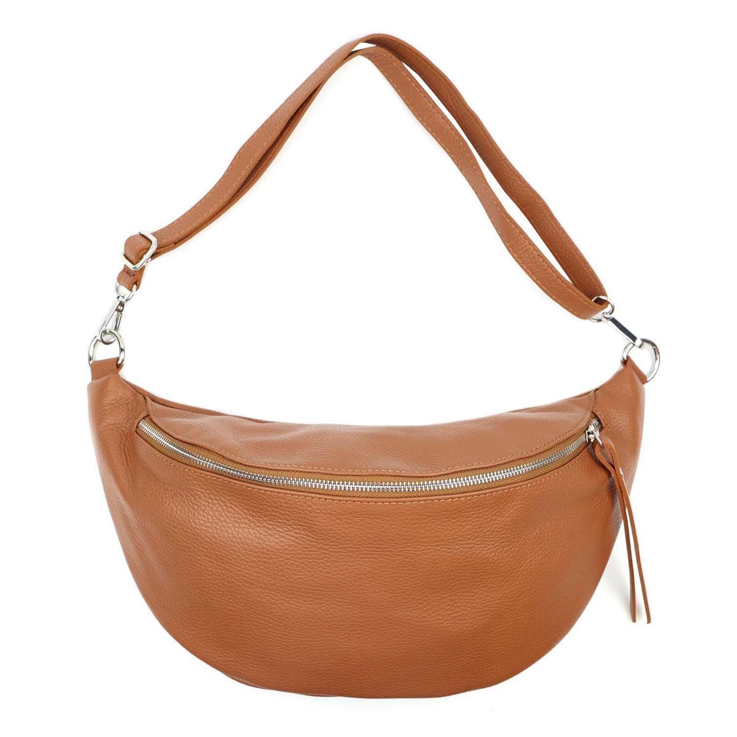 ITALYSHOP24 Schultertasche Damen Leder Tasche Bodybag günstig online kaufen