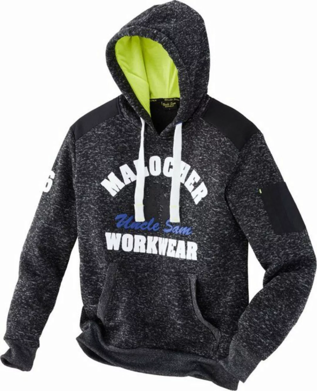 Uncle Sam Kapuzensweatshirt Strickfleecehoodie schwarz/royal/limette günstig online kaufen