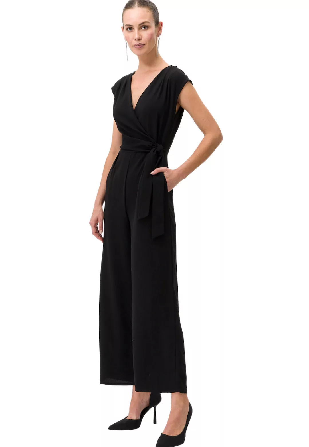 Zero Overall "zero Jumpsuit mit Bindegürtel", (1 tlg.), Wickeldesign günstig online kaufen