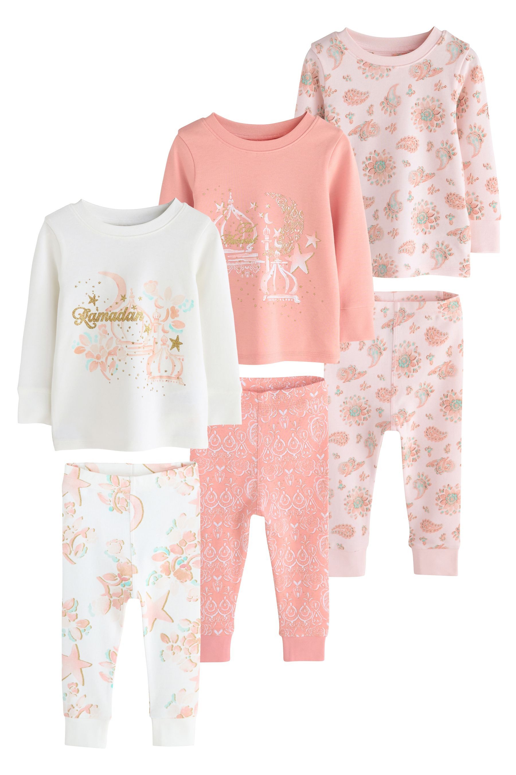 Next Pyjama 3er-Pack Snuggle Eid-Schlafanzüge aus günstig online kaufen