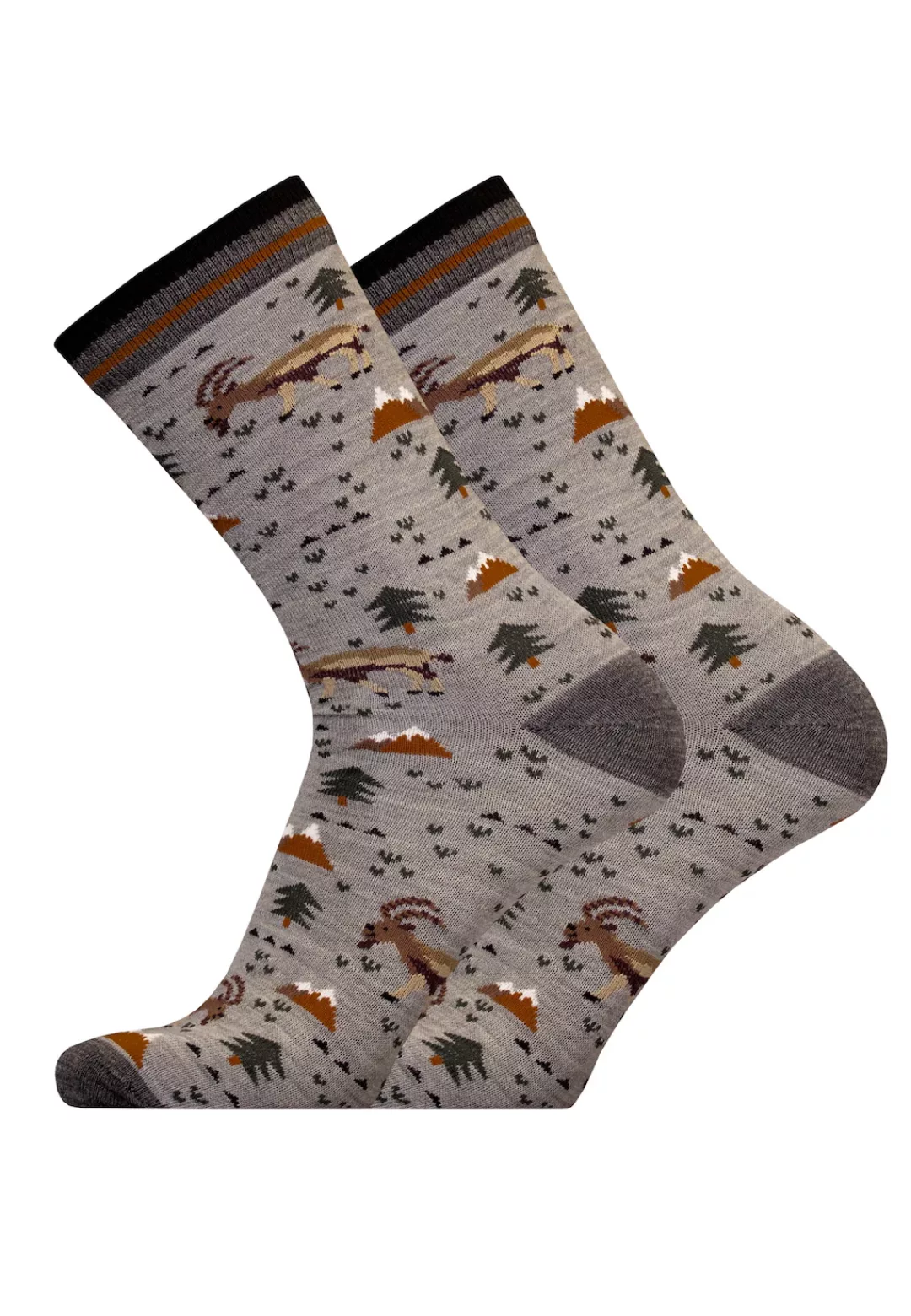 UphillSport Socken "IBEX 2er Pack", (2 Paar), mit winterlichen Motiven günstig online kaufen