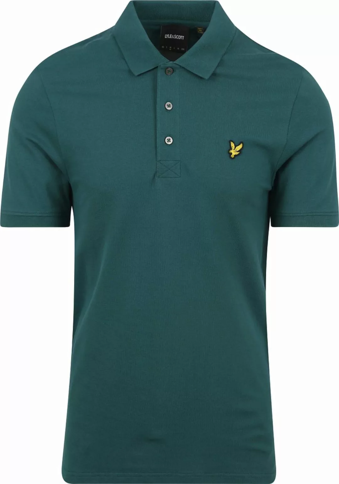 Lyle und Scott Polo Plain Dunkelgrün - Größe S günstig online kaufen