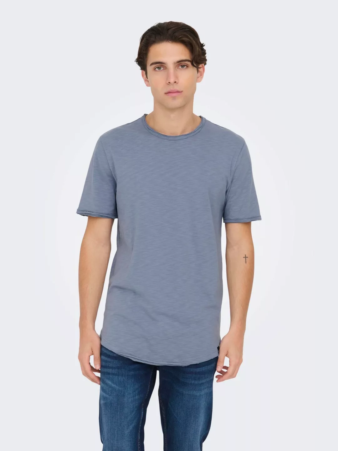 ONLY & SONS Rundhalsshirt ONSBENNE LONGY SS TEE NF 7822 NOOS günstig online kaufen