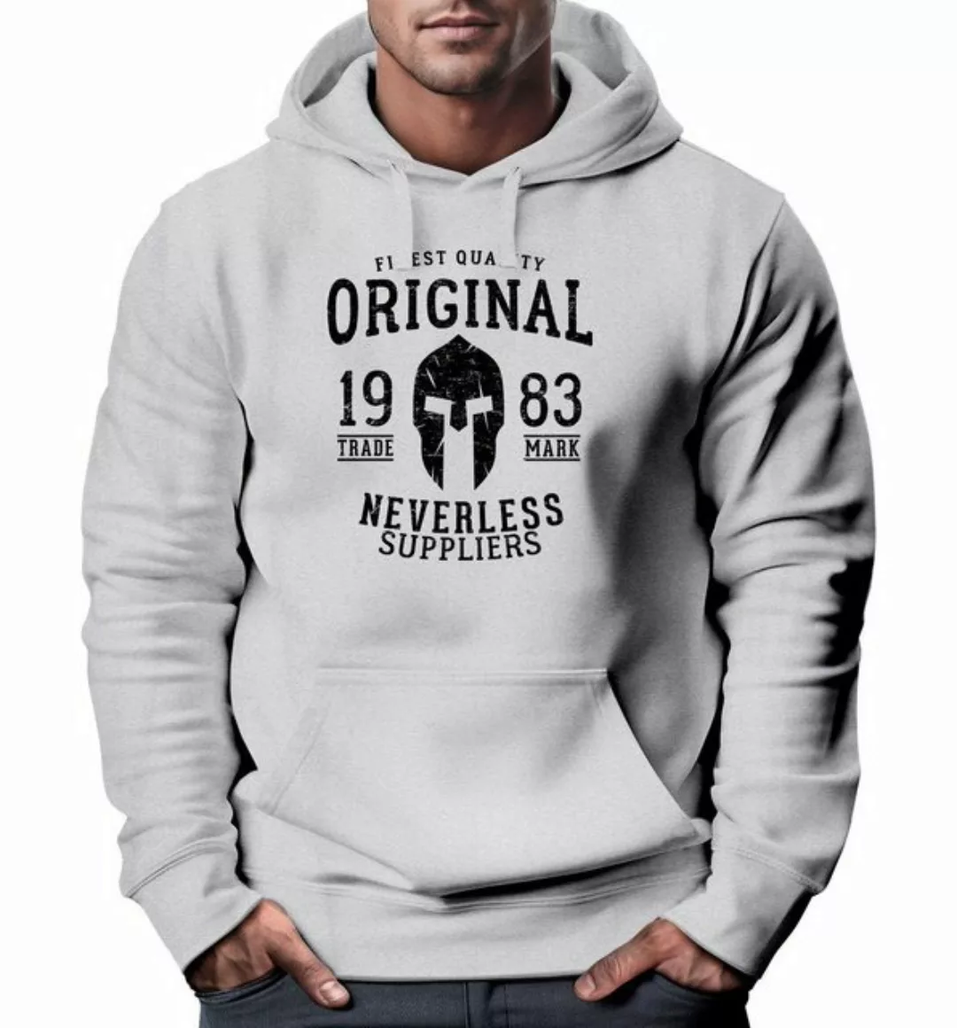 Neverless Hoodie Hoodie Herren Original Gladiator Sparta Helm Athletic Vint günstig online kaufen