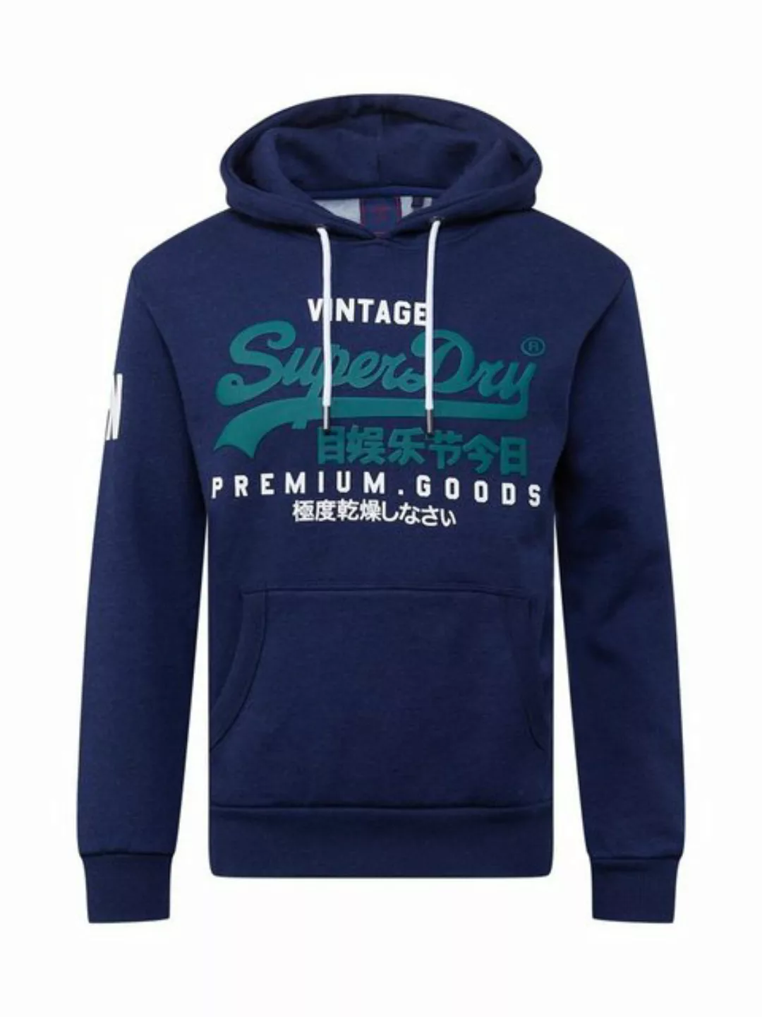 Superdry Vintage Logo Kapuzenpullover XL Midnight Blue Grit günstig online kaufen