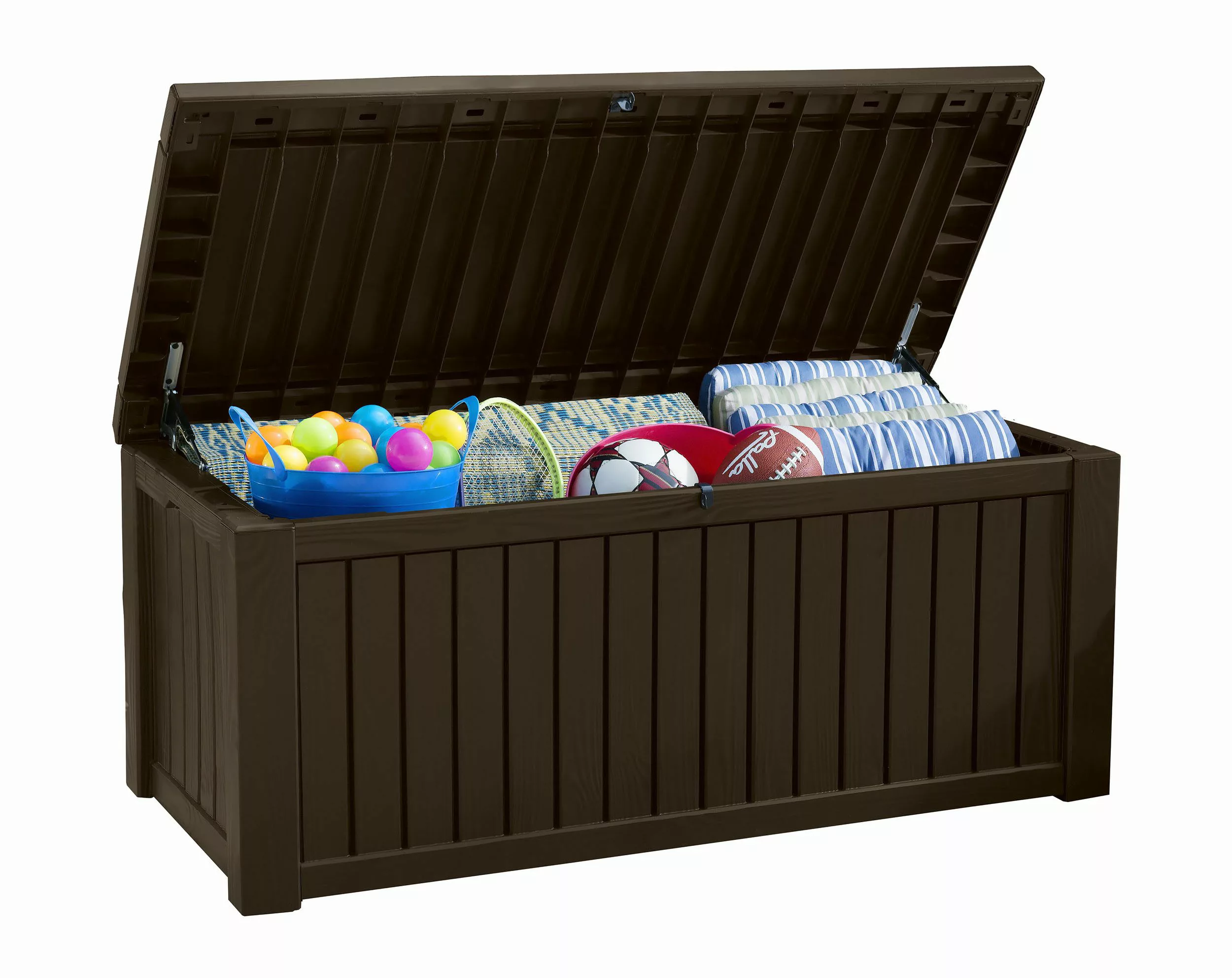 Keter Gartenbox Rockwood 570L Braun naturgetreue günstig online kaufen