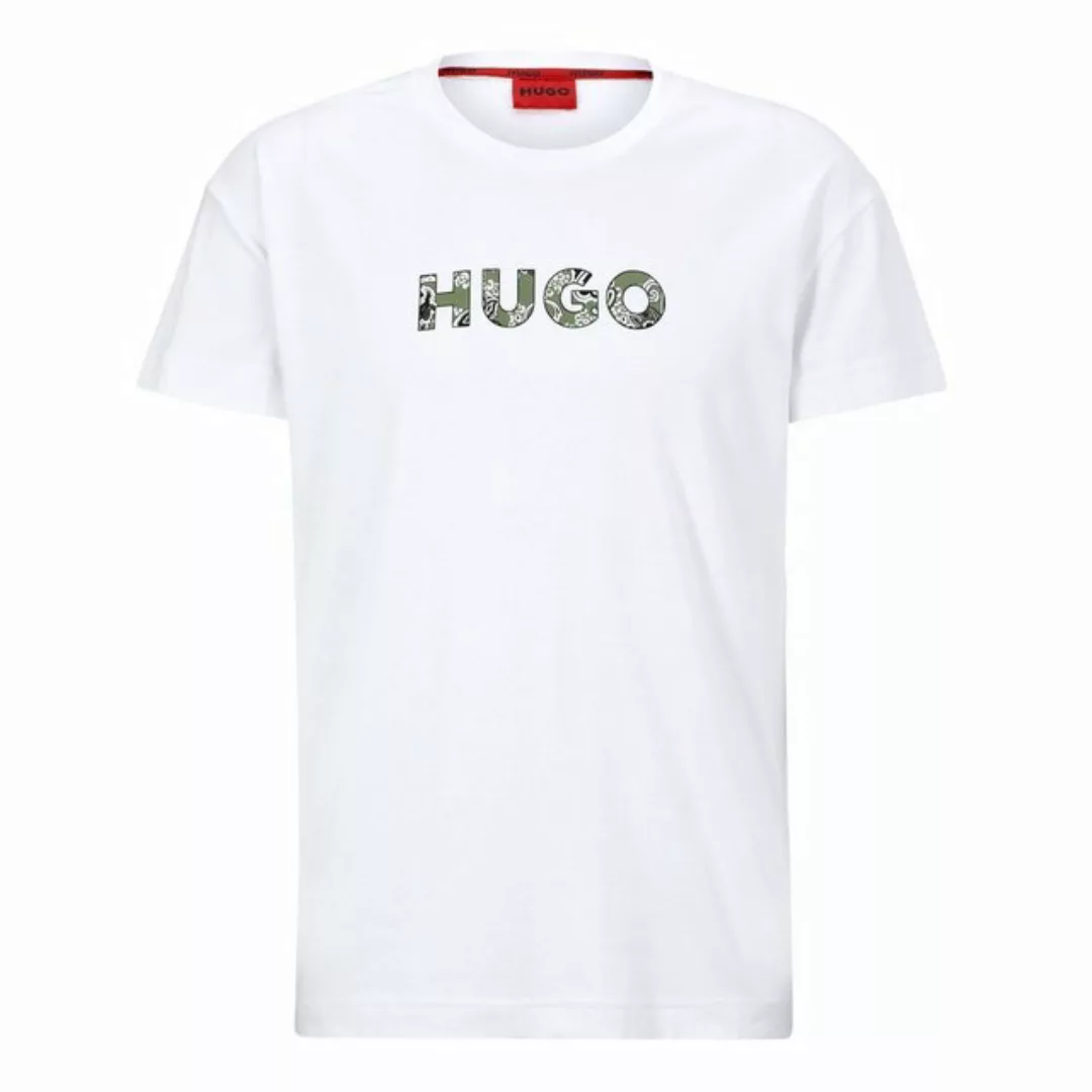 HUGO T-Shirt Paisley T-Shirt mit umrissenem Logo auf der Brust günstig online kaufen