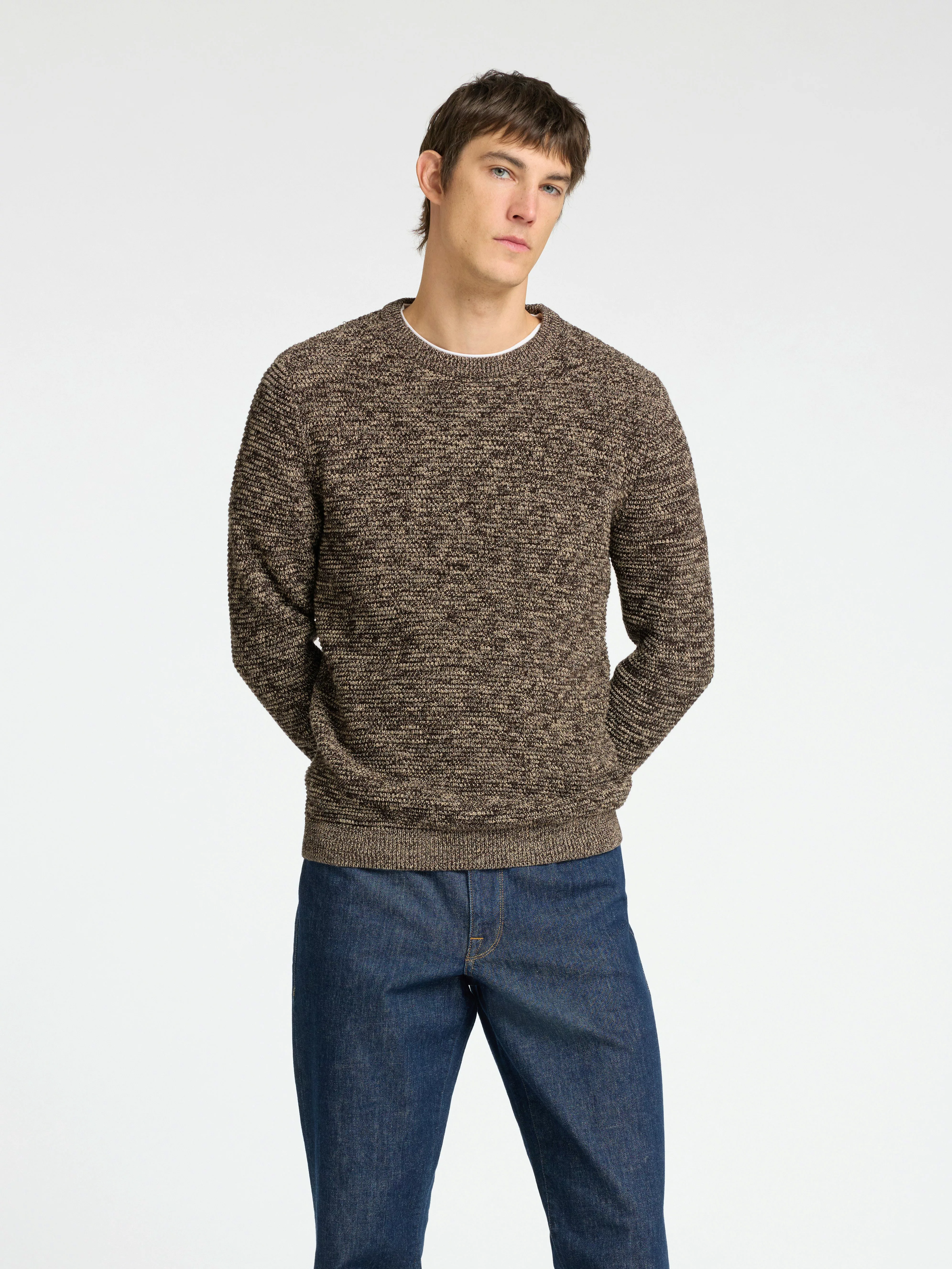 SELECTED HOMME Rundhalspullover SLHVINCE LS KNIT günstig online kaufen