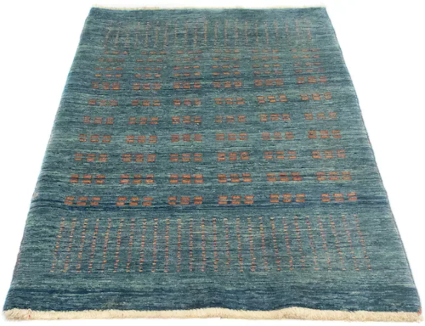 morgenland Wollteppich »Loribaft Teppich handgeknüpft blau«, rechteckig günstig online kaufen