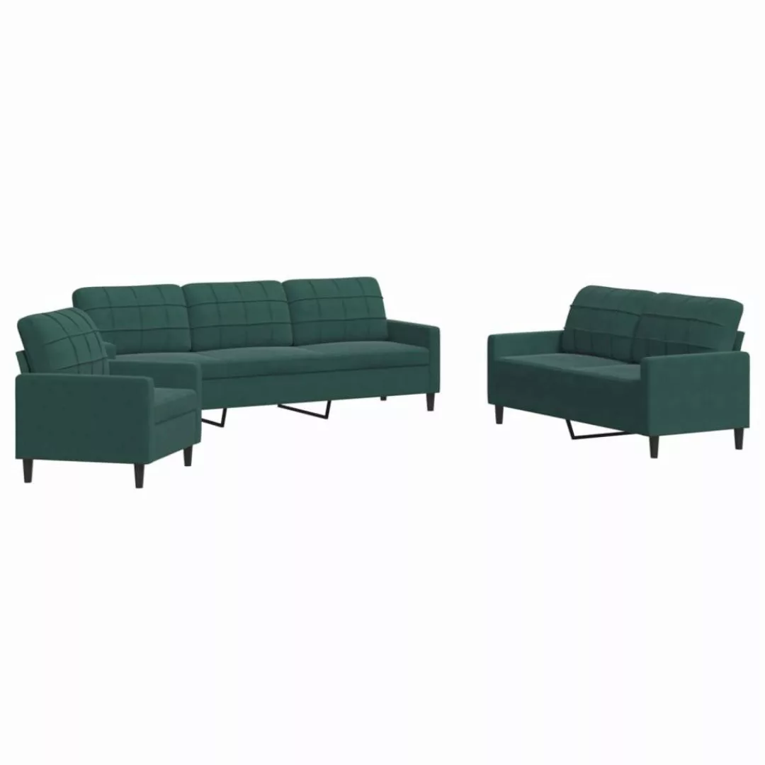 vidaXL Sofa 3-tlg. Sofagarnitur mit Kissen günstig online kaufen