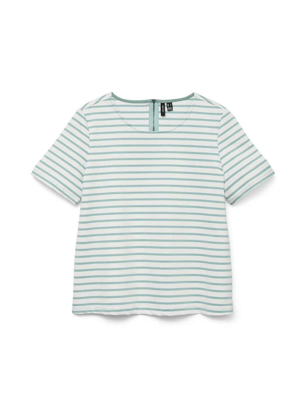 Vero Moda Rundhalsshirt "VMABBY SS ZIP TOP JRS NOOS", mit kurzem Reißversch günstig online kaufen