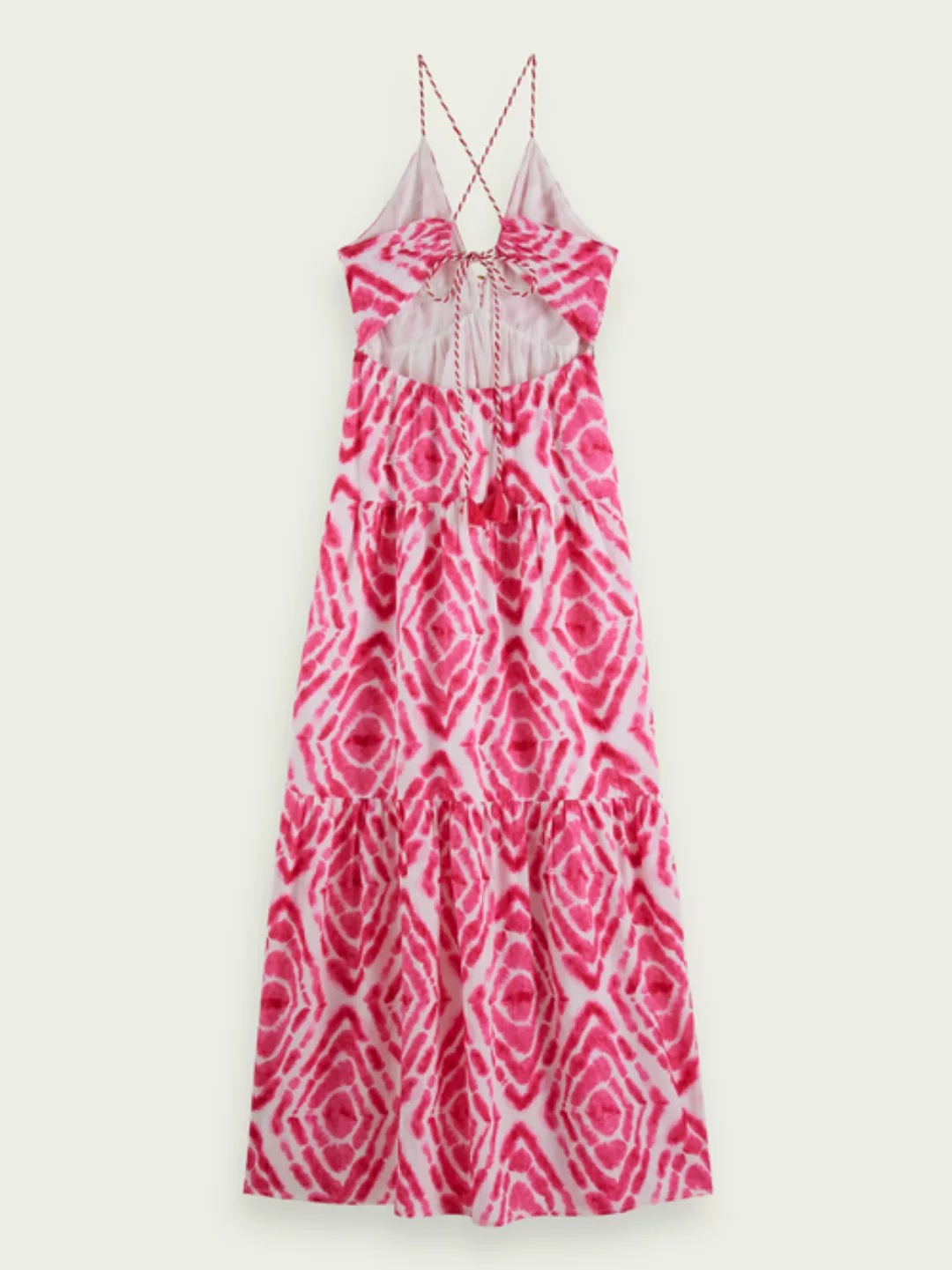 V-neck tie-dye maxi strap dress günstig online kaufen