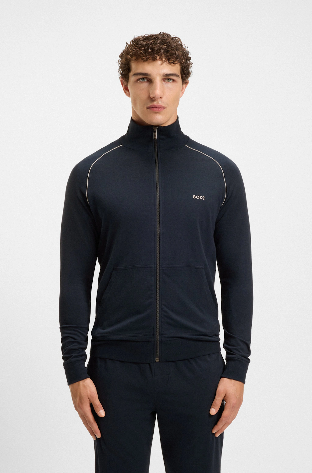 BOSS Sweatjacke "Mix&Match Jacket Z", mit Kontrastnaht am Ärmel günstig online kaufen