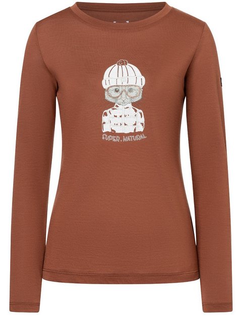 SUPER.NATURAL Langarmshirt Merino Longsleeve W SNOW CAT LS funktioneller Me günstig online kaufen